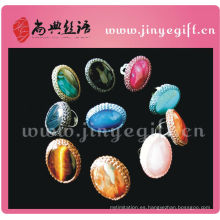 Shangdian Hand Craft Cultral Crochet Gran anillo de piedras preciosas